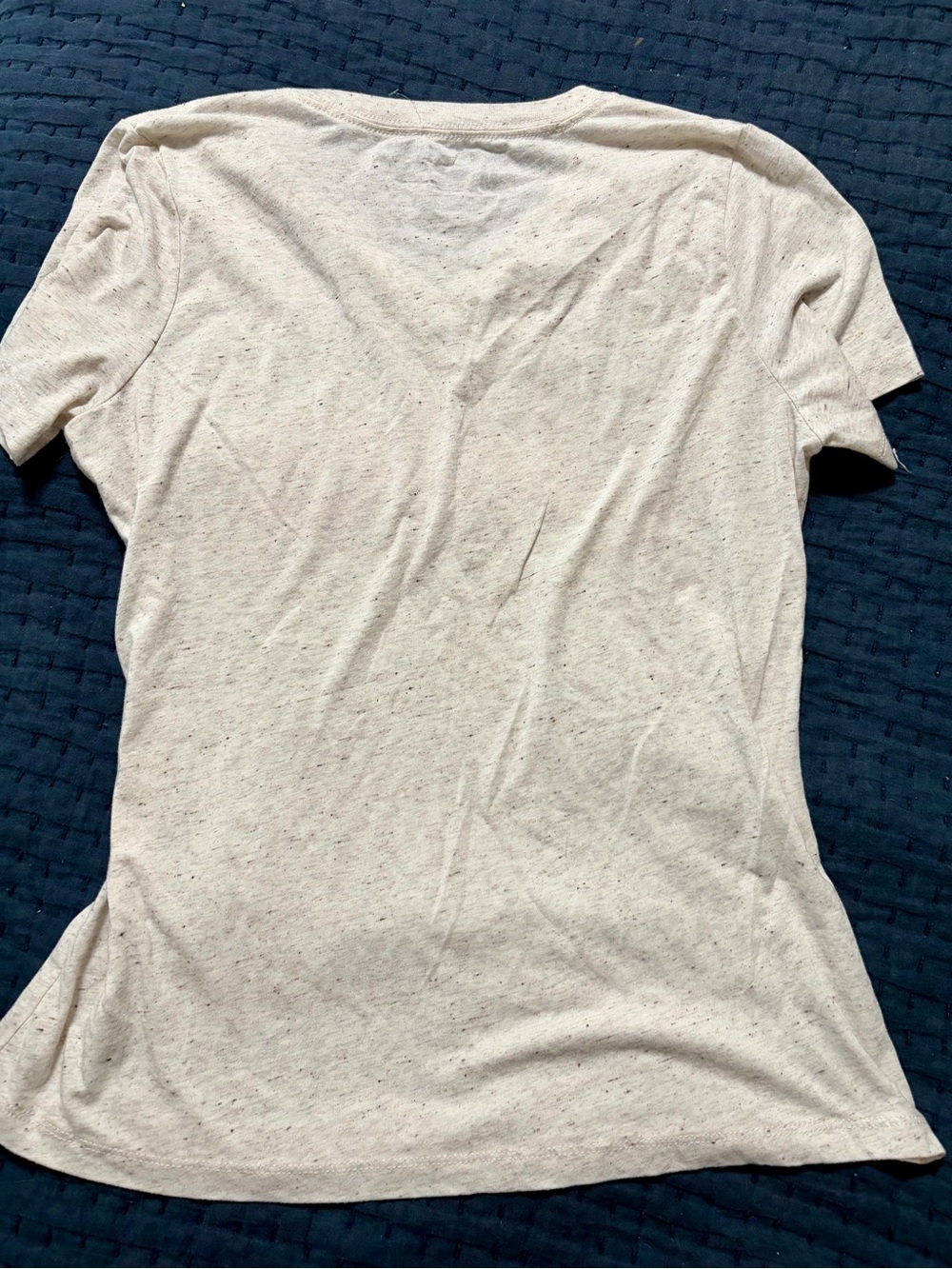 Women's Light Beige Speckled Short-Sleeve Tee - Picture 3 of 5